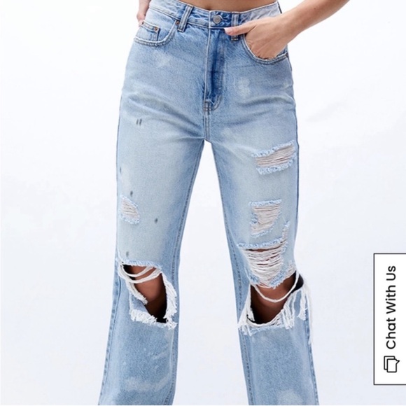 PacSun Denim - PacSun eco light blue distressed boyfriend jeans